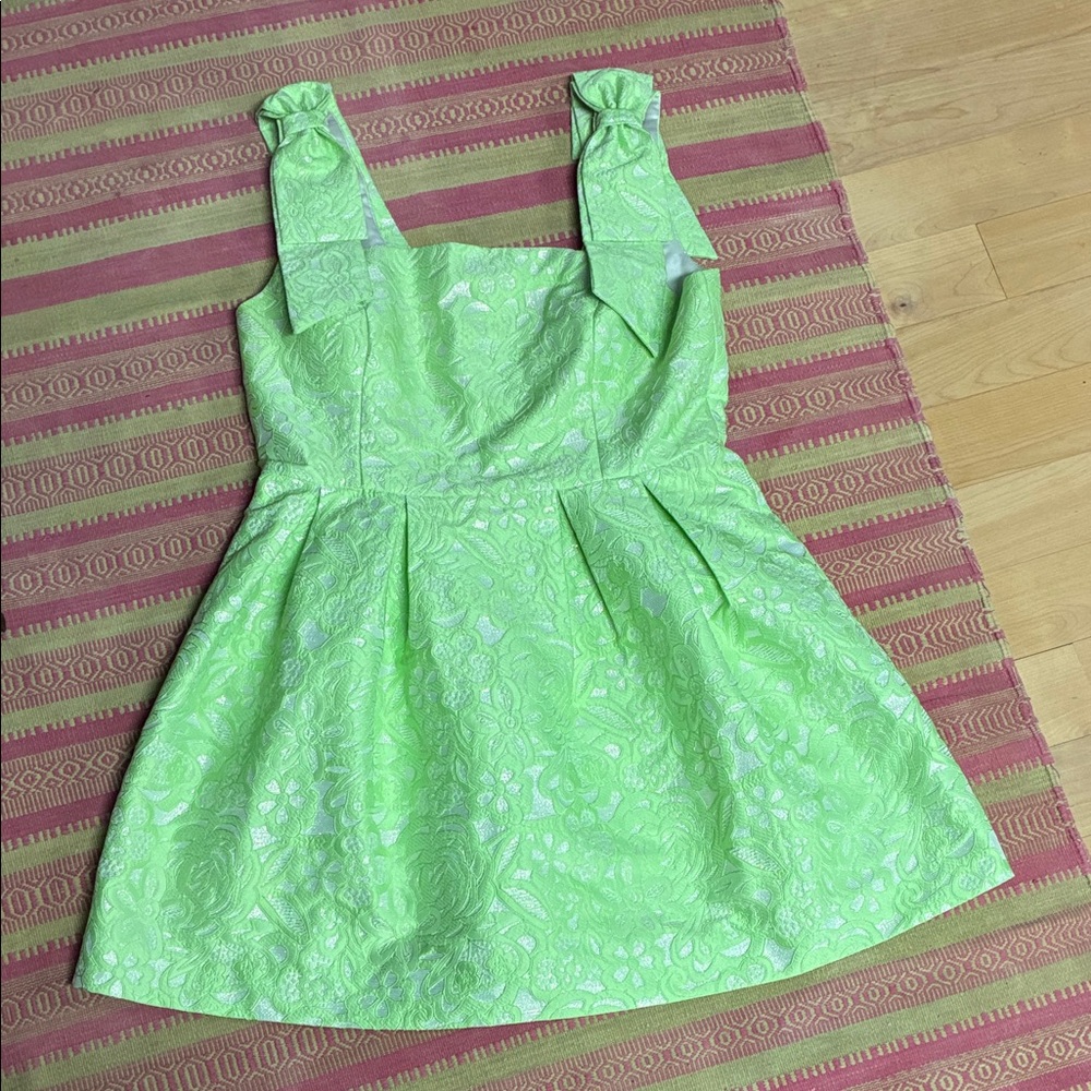 Lilly Pulitzer Lime Green Jacquard Sleeveless Romper